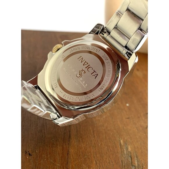 Invicta Women's Watch 48578 Speedway Quartz Black Dial Two Tone Steel 34mm - Picture 7 of 15